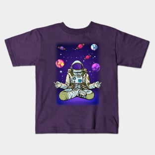 Meditating Astronaut 2 Kids T-Shirt